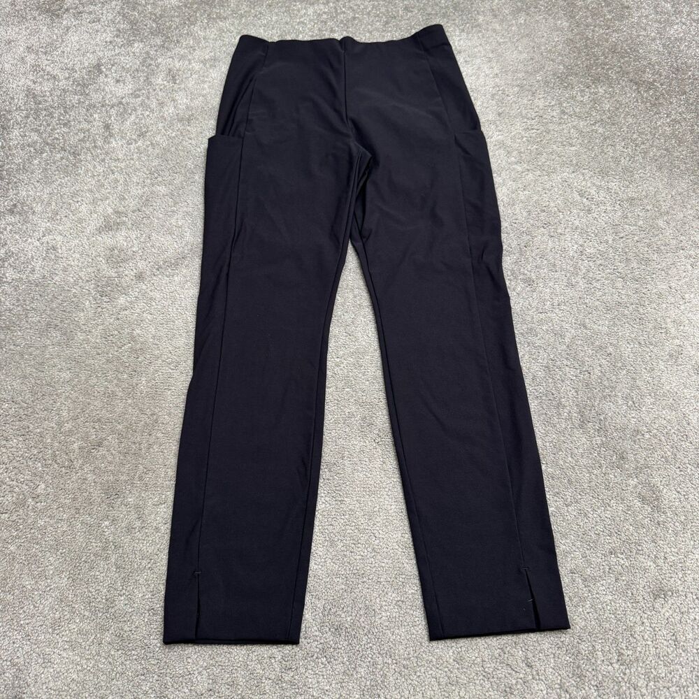 Athleta Ankle Pants Womens 8 Navy Blue Stretch Side Slit Cargo Pocket Pull On